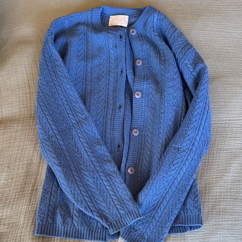 Vintage!!! Pendleton Blue Cable Knit Cardigan size medium